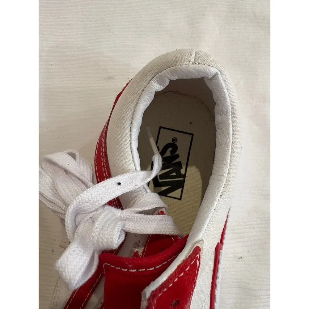 Vans Old Skool Lightning Bolt Red True White Sneaker Size Mens 8.5 Womens 10